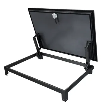 Insulated steel floor hatch LIFT with tread plate