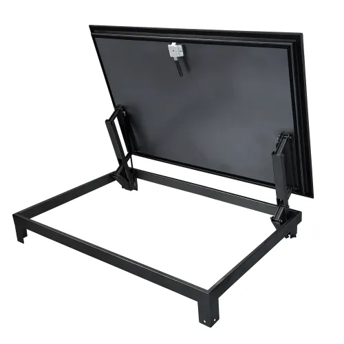 Insulated Steel Floor Hatch LIFT with Tread Plate