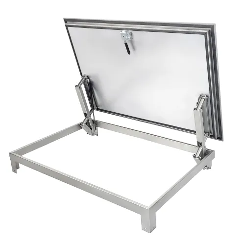 Insulated Stainless Steel Floor Hatch LIFT OUTDOOR with Tread Plate Insulated Stainless Steel Floor Hatch LIFT OUTDOOR with Tread Plate