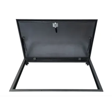 Insulated floor steel hatch STANDARD with tread plate