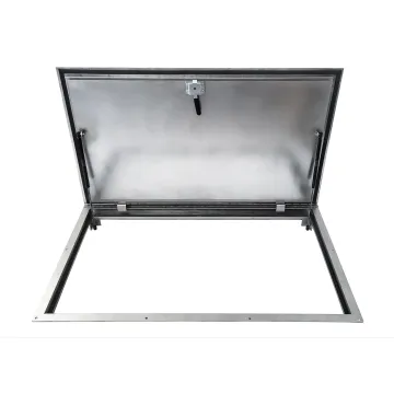 Insulated stainless steel floor hatch STANDARD  with a tread plate