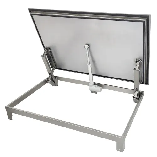 Insulated Stainless Steel Floor Hatch LIFT ELECTRO with Tread Plate and Electric Actuator Insulated Stainless Steel Floor Hatch LIFT ELECTRO with Tread Plate and Electric Actuator