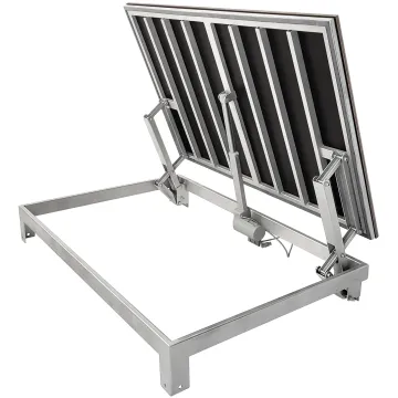 Stainless steel floor hatch LIFT ELECTRO with electric actuator
