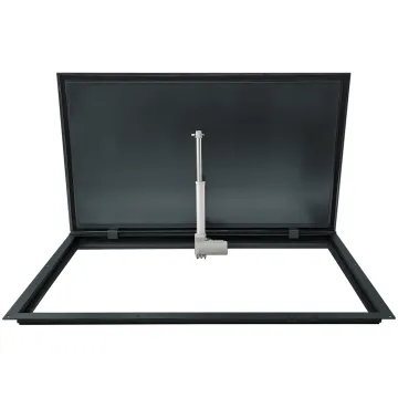 Insulated floor steel hatch STANDARD ELECTRO with a tread plate and electric actuator