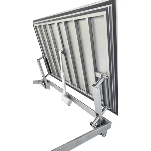 Stainless Steel Floor Hatch LIFT OUTDOOR ELECTRO with Tread Plate and Electric actuator