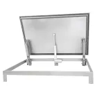 Insulated Stainless Steel Floor Hatch LIFT OUTDOOR ELECTRO with Tread Plate and Electric Actuator