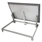 Insulated Stainless Steel Floor Hatch LIFT OUTDOOR ELECTRO with Tread Plate and Electric Actuator