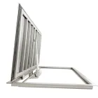 Outdoor stainless steel STANDARD ELECTRO floor hatch with tread plate and electric actuator